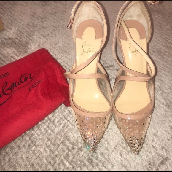 Christian Louboutin twistissima strauss nude heels - Picture 4 of 7